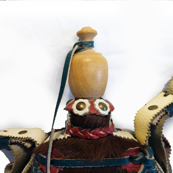 Vintage Hungarian Wooden-Horsehair Hand Crafted Canteen-Kulacs-Flask - Picture 9 of 13